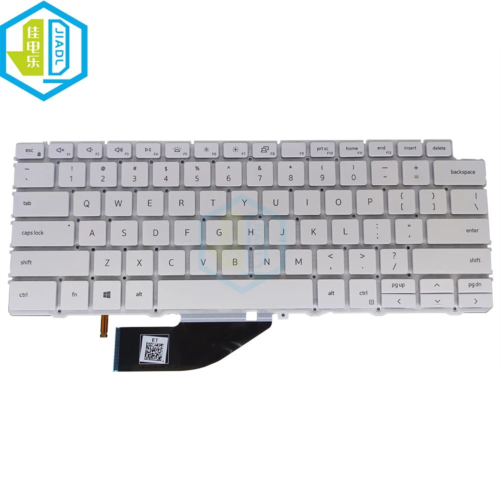 NE-limba engleză laptop tastatura iluminata pentru Dell XPS 13 7390 2 in 1 0XD3H3 XD3H3 notebook pc, inlocuire tastaturi alb NSK-ET1BC Imagine 0