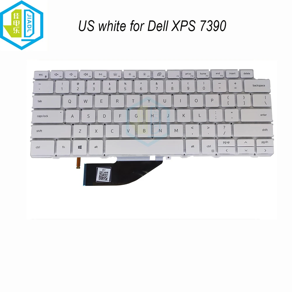 NE-limba engleză laptop tastatura iluminata pentru Dell XPS 13 7390 2 in 1 0XD3H3 XD3H3 notebook pc, inlocuire tastaturi alb NSK-ET1BC Imagine 4