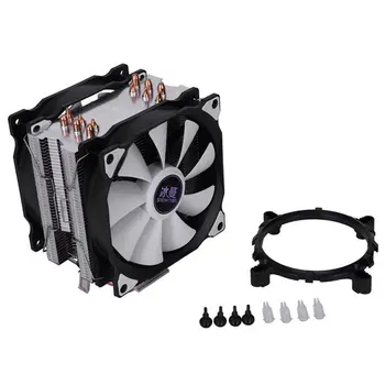 Om de ZĂPADĂ 4PIN CPU cooler 6 heatpipe Dublu de ventilatoare de răcire, 12cm fan LGA775 1151 115x 1366 suport Intel AMD