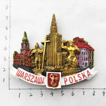 BABELEMI Palatul Culturii și Științei din Varșovia, Polonia 3D Magneți de Frigider de Călătorie Suveniruri Acasă Decorare Magnet de Frigider