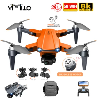 VIMILLO RC Drone 3 Axe 4K 8K Dual aparat de Fotografiat Profesional cu Motor fără Perii Pliabil Quadcopter 3000M 28Mins FPV Elicopter RG106 Jucărie