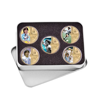 Jucător de fotbal Placat cu Aur Monedă Comemorativă Provocare Monede de Suveniruri Acasă Decoratiuni de Colectie Cadouri de Craciun pentru Fani