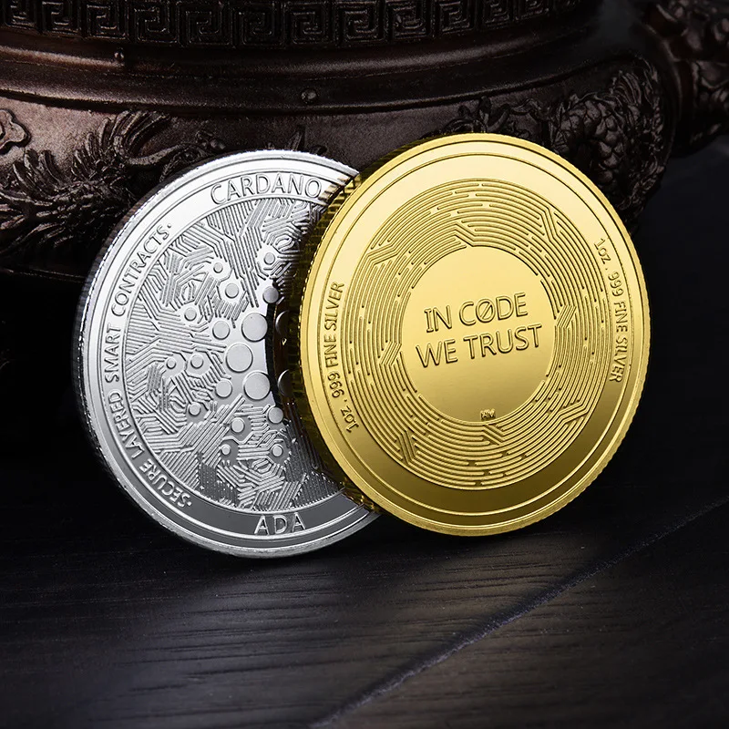 Cardano Crypto Monede De Aur, Argint Cryptocurrency Colectie De Monede În Codul Colecție De Artă Fizice Cadou Comemorative Imagine 1