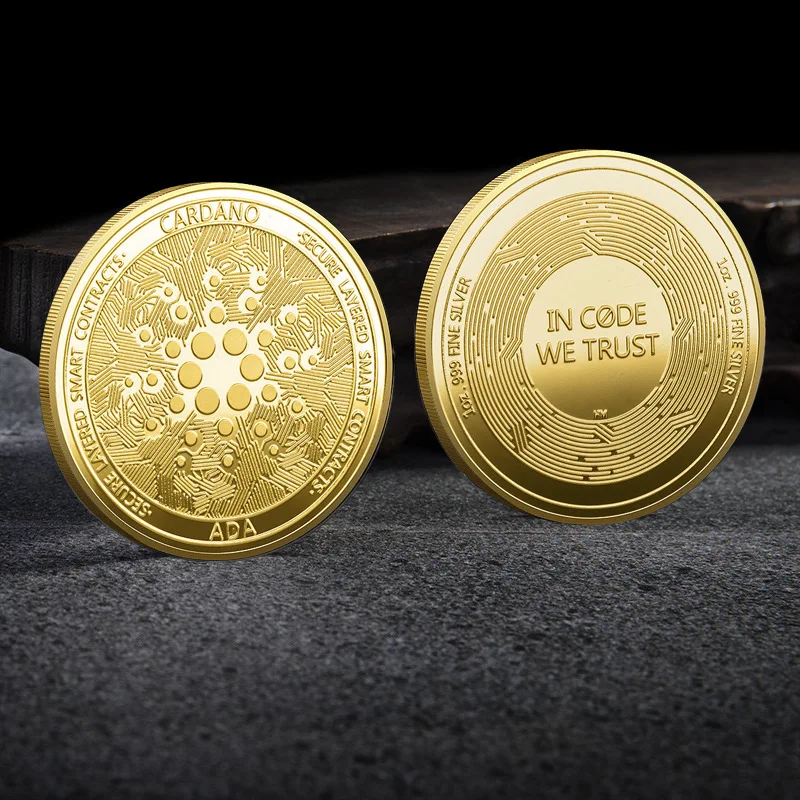 Cardano Crypto Monede De Aur, Argint Cryptocurrency Colectie De Monede În Codul Colecție De Artă Fizice Cadou Comemorative Imagine 3