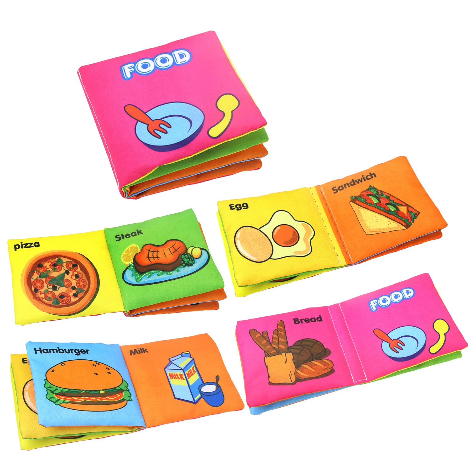Foșnet de Sunet Cârpă Moale Cărți pentru Sugari Cărți Cărți pentru Copii Montessori Conceptul de Învățământ Cărucior Rattle pentru Copii intre 0-12 luni Imagine 3