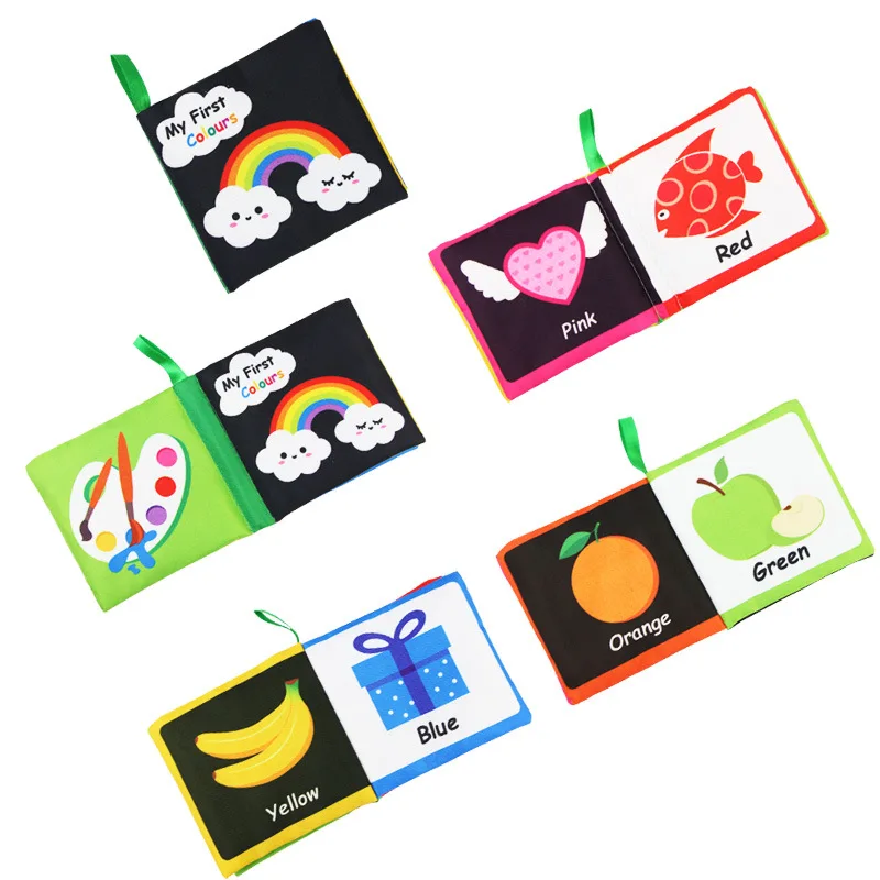 Foșnet de Sunet Cârpă Moale Cărți pentru Sugari Cărți Cărți pentru Copii Montessori Conceptul de Învățământ Cărucior Rattle pentru Copii intre 0-12 luni Imagine 4