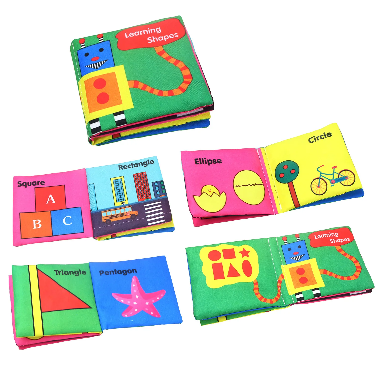 Foșnet de Sunet Cârpă Moale Cărți pentru Sugari Cărți Cărți pentru Copii Montessori Conceptul de Învățământ Cărucior Rattle pentru Copii intre 0-12 luni Imagine 5