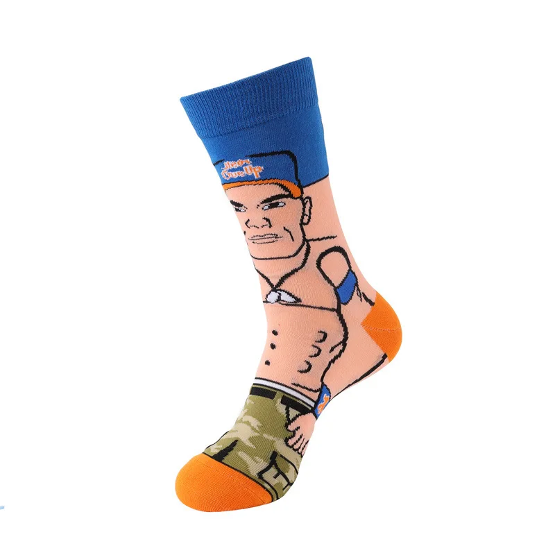 Personalizate de Moda pentru Bărbați Mediu Șosete de Bumbac Film de Desene animate de Sport Imagine 2
