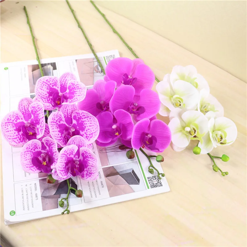 Fluture Artificiale Flori De Orhidee-Molie Orhidee Flori False De Decor Acasă Decorare Nunta Accesorii Flores Artificiales Imagine 2