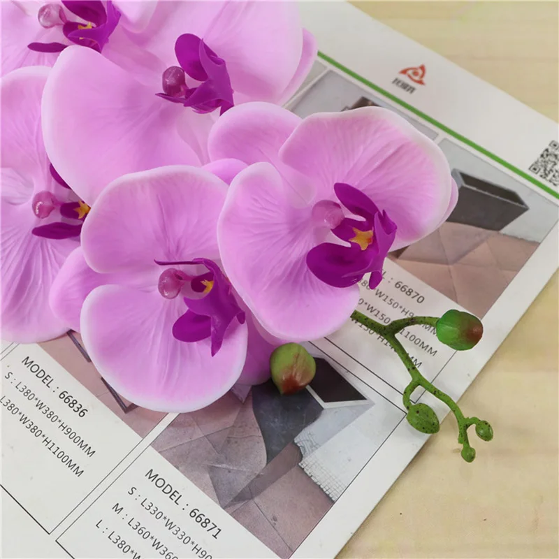 Fluture Artificiale Flori De Orhidee-Molie Orhidee Flori False De Decor Acasă Decorare Nunta Accesorii Flores Artificiales Imagine 5