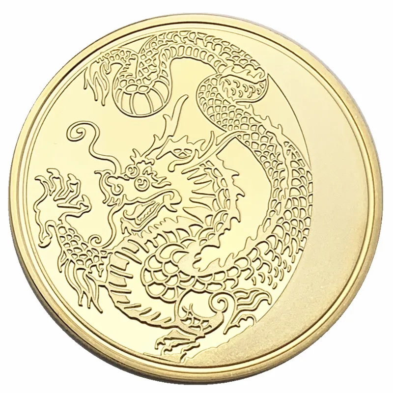 Rus Dragon Colectie De Suveniruri Monede Placate Cu Aur De Colectare Cadou Monedă Comemorativă Imagine 4
