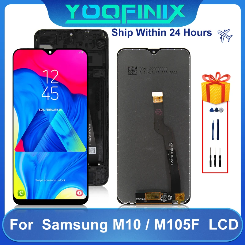 Original Pentru Samsung Galaxy M10 LCD SM-M105G/DS M105F M105M/DS M105 Display LCD Touch Screen Digitizer Display Piese de schimb Imagine 2