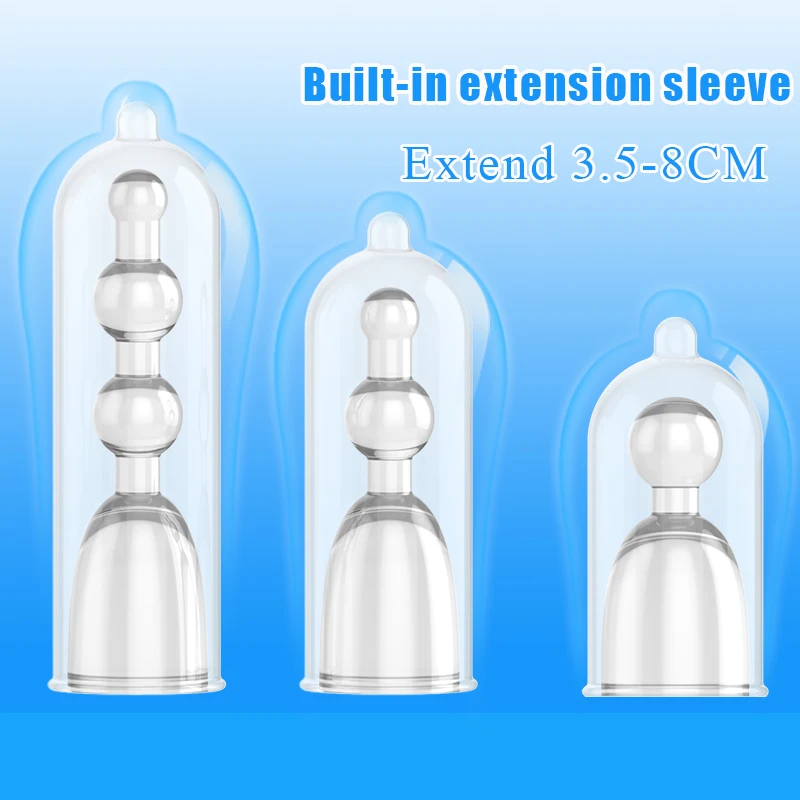 3 Dimensiuni Reutilizabile Prezervative Prelungi Marirea Penisului Extinderea 3.5-8.0 cm Extensie a Penisului Mâneci Penis Extender Jucarii Sexuale pentru Bărbat Imagine 0