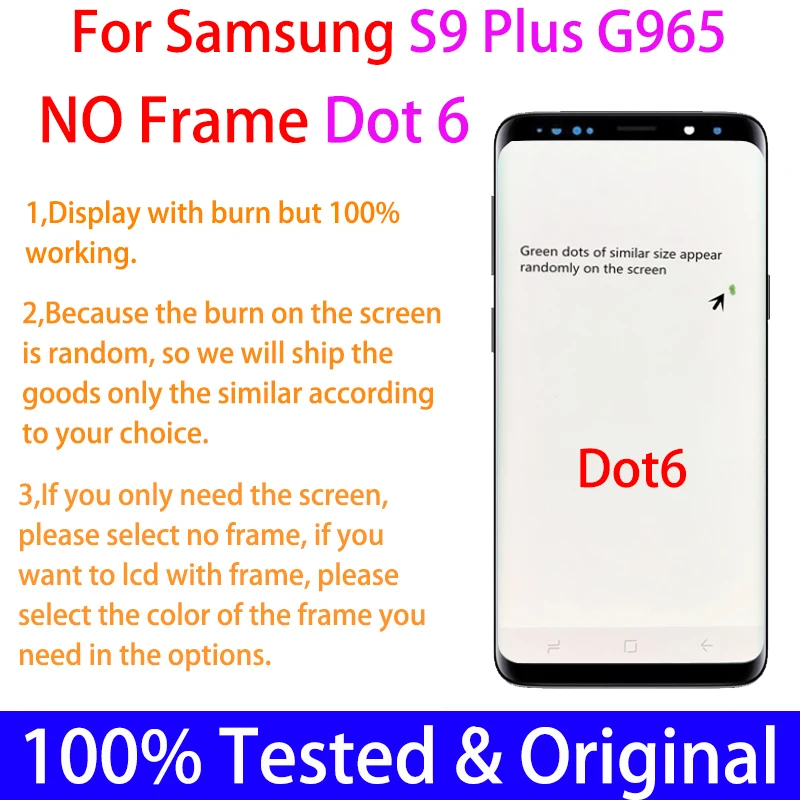Original AMOLED Display pentru SAMSUNG Galaxy S9 Plus Display LCD G965 Display S9Plus G965F G965FD Touch Ecran Cu Pixeli Morti Imagine 5