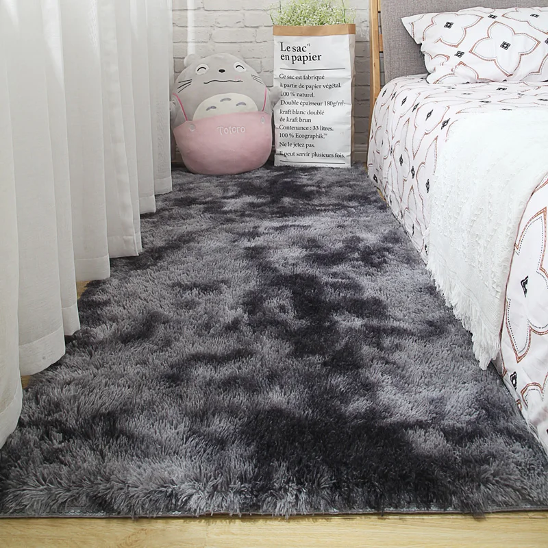 Covor camera de zi dormitor noptieră mat simplu și modern gri de uz casnic podea covor moale de piele-friendly multi-zona de utilizare pătură alfombra Imagine 0