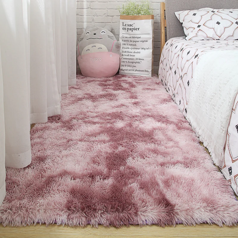 Covor camera de zi dormitor noptieră mat simplu și modern gri de uz casnic podea covor moale de piele-friendly multi-zona de utilizare pătură alfombra Imagine 3