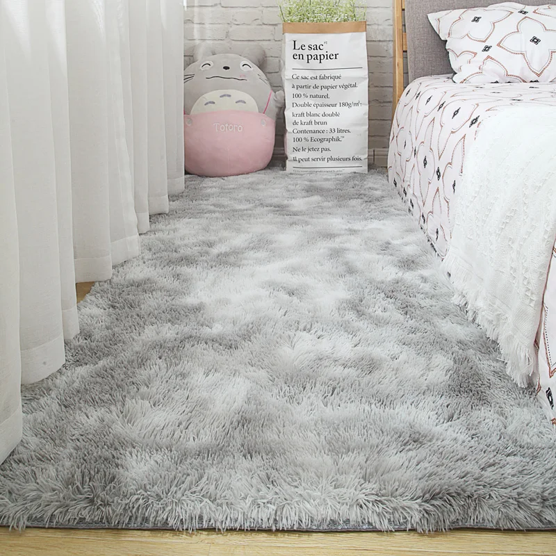 Covor camera de zi dormitor noptieră mat simplu și modern gri de uz casnic podea covor moale de piele-friendly multi-zona de utilizare pătură alfombra Imagine 4