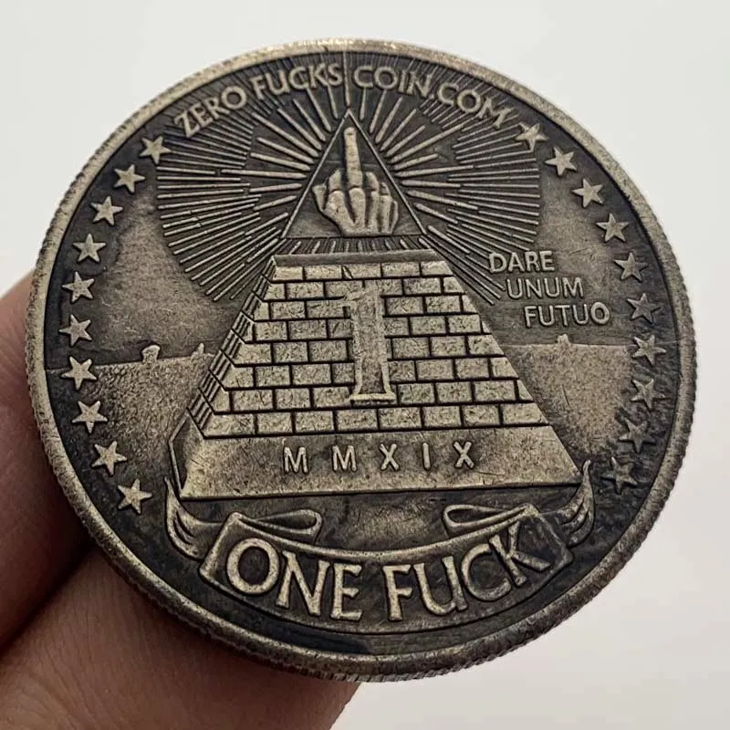 NE Monedă Statele Unite ale americii de a Nu Funks Zero Funks Monede Monede Comemorative de Argint Placat cu Suveniruri și Cadouri Cadou Creativ Imagine 0