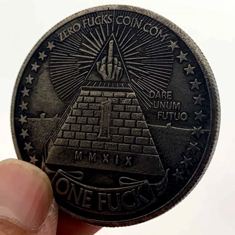 NE Monedă Statele Unite ale americii de a Nu Funks Zero Funks Monede Monede Comemorative de Argint Placat cu Suveniruri și Cadouri Cadou Creativ Imagine 2