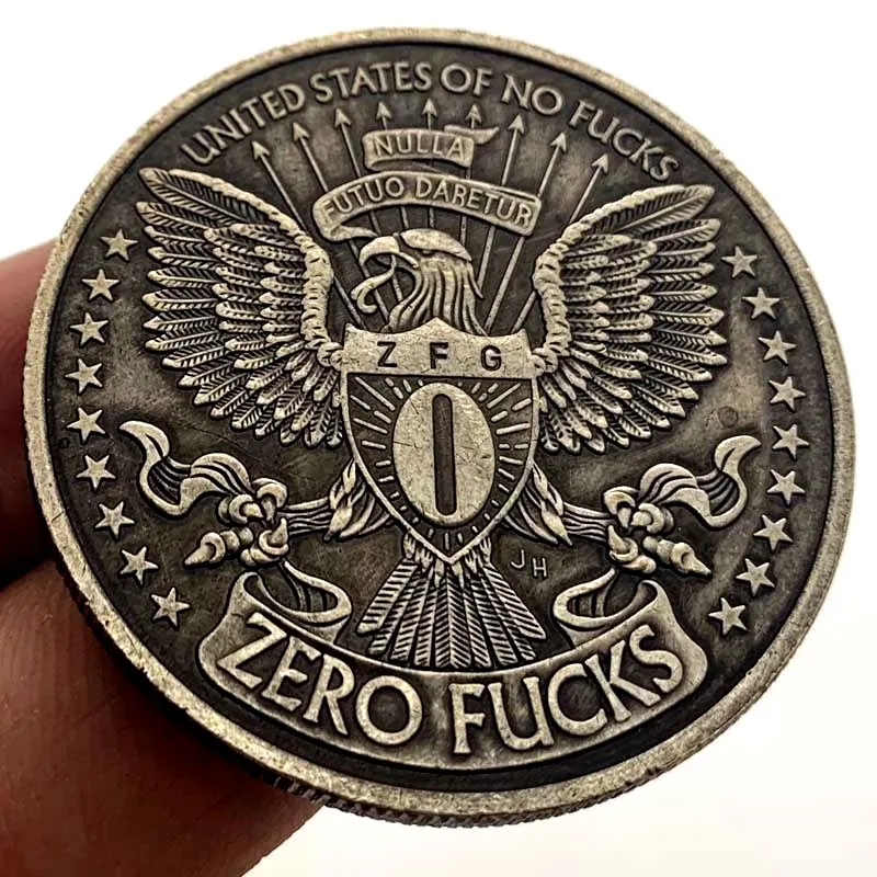 NE Monedă Statele Unite ale americii de a Nu Funks Zero Funks Monede Monede Comemorative de Argint Placat cu Suveniruri și Cadouri Cadou Creativ Imagine 4