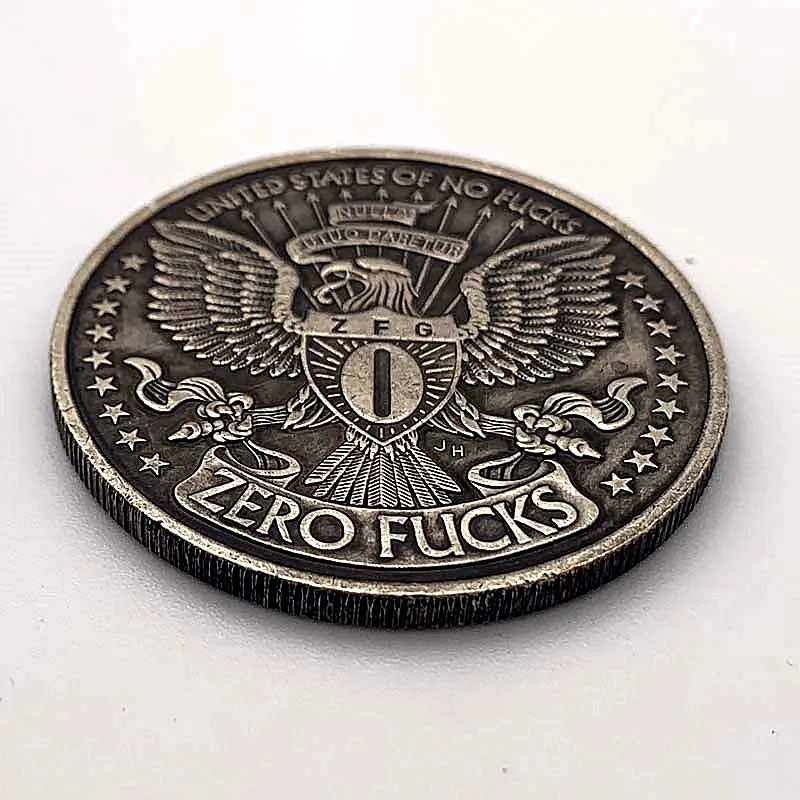 NE Monedă Statele Unite ale americii de a Nu Funks Zero Funks Monede Monede Comemorative de Argint Placat cu Suveniruri și Cadouri Cadou Creativ Imagine 5