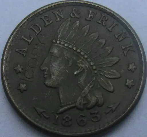 Războiul Civil 1863 copia monede #5 Imagine 0