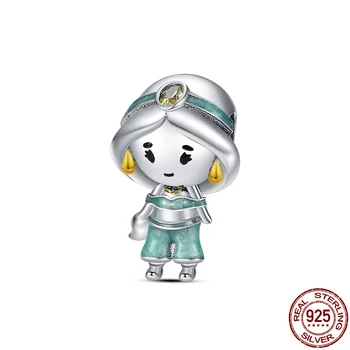 2021 PLATA Farmecul Ley Argint 925 Fată Drăguță Mic Băiețel Margele Potrivite Pentru Femei Original Pandora Brățară DIY Bijuterii