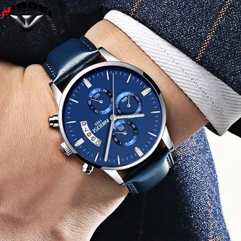NIBOSI 2018 Ceas de Moda pentru Bărbați de Lux de Top de Brand Sport Cuarț ceas din Piele Trupa Impermeabile Barbati Casual Relogio Masculino Saatler