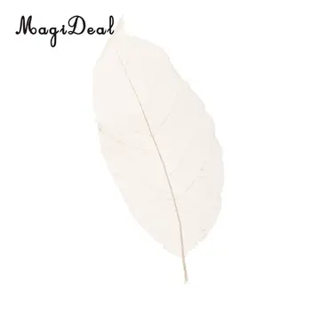50Pcs Naturale Magnolia Schelet Frunze Frunze Card Album - Alb DIY Album Decoruri