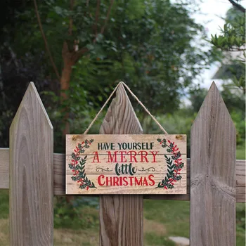 Crăciun fericit Decoratiuni pentru Casa din Lemn, Usa de Agățat Semn Pomul de Craciun Ornament Lemn Pandantiv Anul Nou, Crăciun, Crăciun Noel