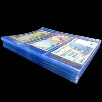 10BUC/Lot 3 Buzunare Pe Pagina de Bancnote, Bani de Hârtie Album pentru Bancnote Bani de Hârtie Timbru Insigne, Jetoane Medalioane Colectie