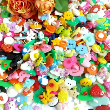 100buc - Plastic Animale Desene animate Noutate Coadă Copii Bomboane varietate de stiluri botoes scrapbooking