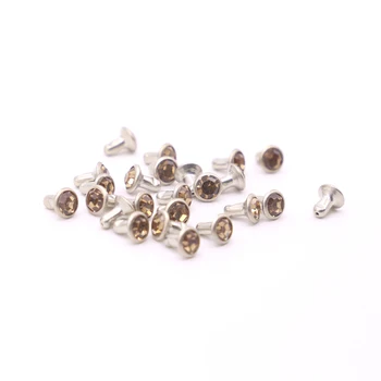 30-200Sets 6mm Culoare Cristal Stras Nituri Diamante Știfturi Meserii DIY Îmbrăcăminte din Piele Decor Rebite Piroane Burghiu cilindric Unghii