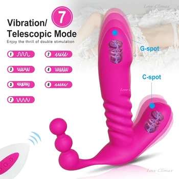 Telecomanda Wireless Portabil Automat de Penetrare Vibrator Vibrator punctul G Stimulator Clitoris Jucarii Sexuale pentru Femei Vaginal Anal Adulti 18