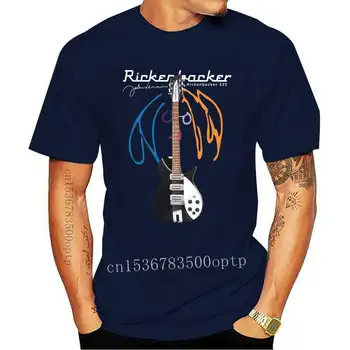 Noul John Lennon Rickenbacke Guitar T-Shirt Barbati Negru : S-3XL harajuku Vară 2021 tricou Maneci Scurte Plus Dimensiune t-shirt Calitate.
