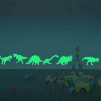 9Pcs Autocolant Amuzant Stele Pentru Copii Strălucire În Întuneric Dinozaur Luminoase Autocolante 3D Stereo Autocolante Fluorescente