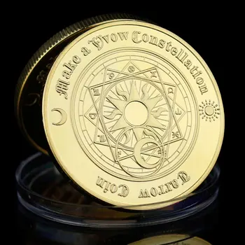 Douăsprezece Constelații De Monede De Aur Placat Cu Suvenir De Colectie Cadou Aurire Colecție De Monede De Artă
