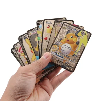 2022 spaniolă Pokemon Metal Card Raichu GX Pikachu Mew Vmax Zacian V DIY Colecție de Carte