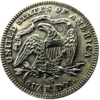 NE 1871 P/CC/S Așezat Libertate Sferturile de Dolar de Argint Placat cu Copia Fisei