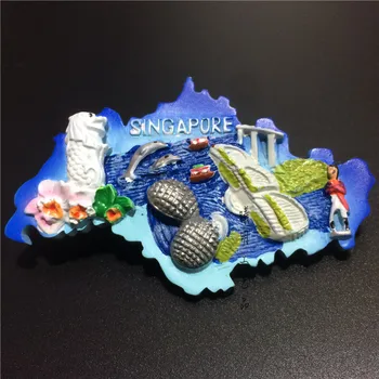 Mondială a Turismului Memorial Colecție de Suveniruri Singapore Drăguț Magneți Relief Frigider 3D Autocolant Decor Acasă Accesorii