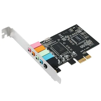 PCIe placa de Sunet 5.1, PCI Express Surround 3D Audio Card pentru PC, cu Mare Sunet Direct de Performanță & Low Profile Bracket
