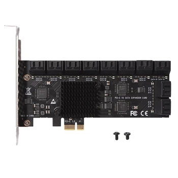 De Brand Nou SATA PCI-E X1 La SATA 3.0 Controller Card de Expansiune 20 De Porturi PCIE Riser Card Adaptor Convertor De Chia Miniere