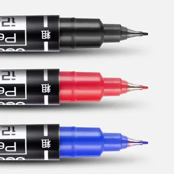 Twin tip de Markere Permanente, Punctul de Amendă, ( Negru, Albastru, Papetarie 0,5 mm-1 mm ) Evidențiere Cerneală Roșie, Consumabile de Birou I9T2