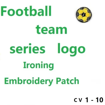 Echipa de fotbal serie de logo-ul Patch-uri pentru fier de călcat Îmbrăcăminte DIY Coase pe de Călcat Broderie Patch-uri Aplicatii pălărie Tricou insigna