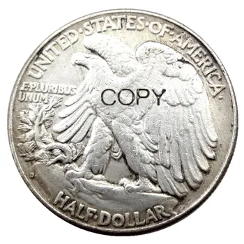 NE 1917PSD de Mers pe jos Libertate Jumătate de Dolar de Argint Placat cu Copia Monede