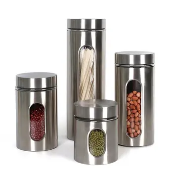 De uz casnic sigilat cutii de sticla rezervoare de stocare fructe uscate și cereale, rezervoarele de bucătărie din oțel inoxidabil consumabile WF3141540