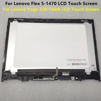 Laptop Display LCD Touch Screen FHD 30 Pin 5D10N45602 Flex 5-1470 Yoga 520 14IKB Ecran Pentru Lenovo Yoga 520 Ecran
