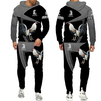 Rece Cocoș de Fazan de Vânătoare Camuflaj Tricou/Hanorac Pantaloni Set 3D Imprimate Penis Animal Sportwear Barbati Trening Îmbrăcăminte Costum