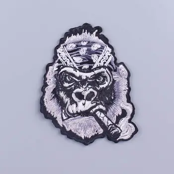 Gorila/Punk Patch Craniu De Cusut Insigna De Patch-Uri De Fier Pe Patch-Uri De Pe Haine Patch-Uri Brodate Pentru Îmbrăcăminte Schelet Dungă Aplicatii