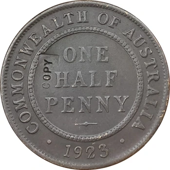 REPLICA Dublu fata 1923 Australia, într-O Jumătate de Penny Coin Copie coper
